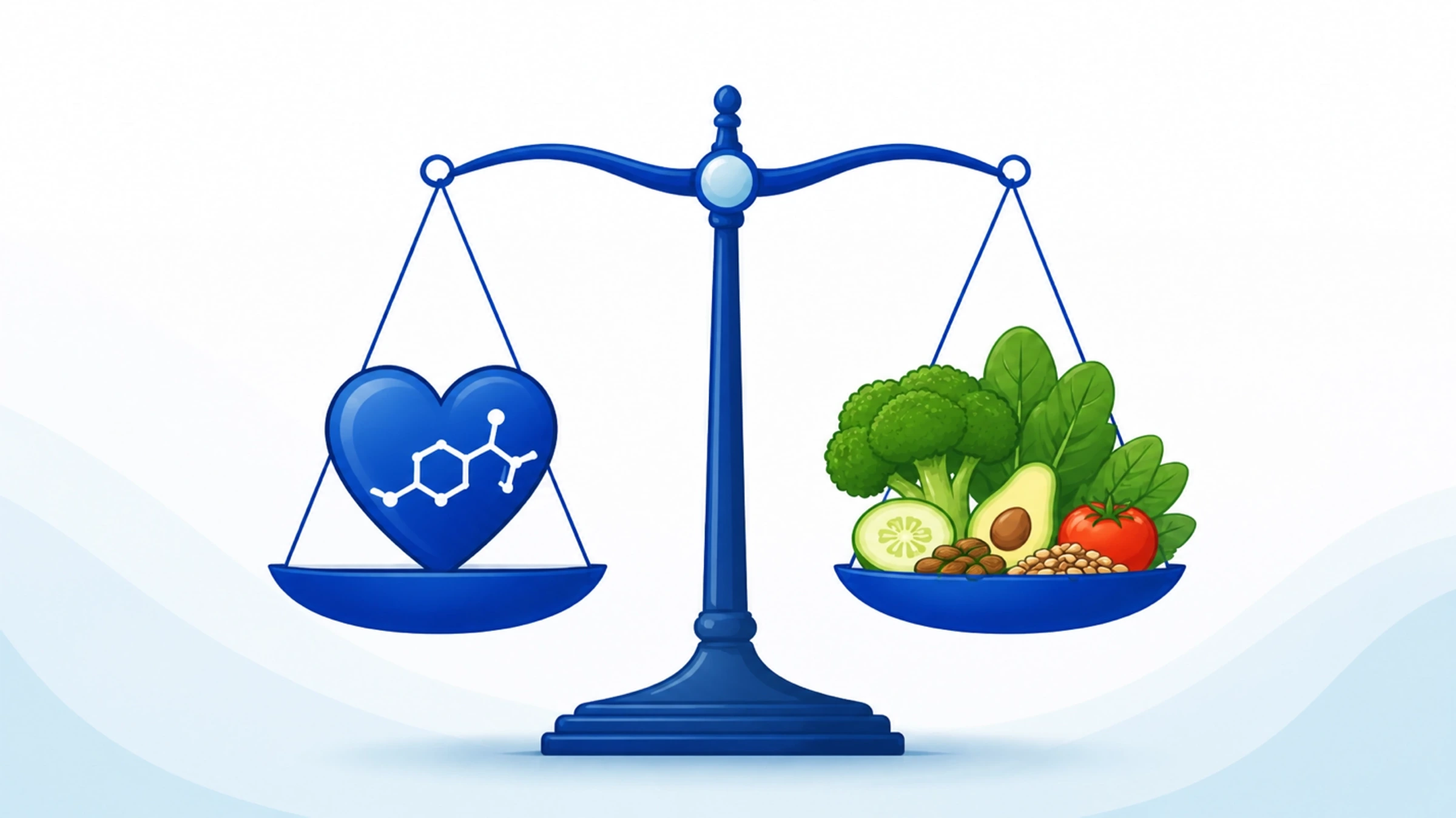 Illustration of hormone balance and nutrient dense foods for PMOS nutrition support